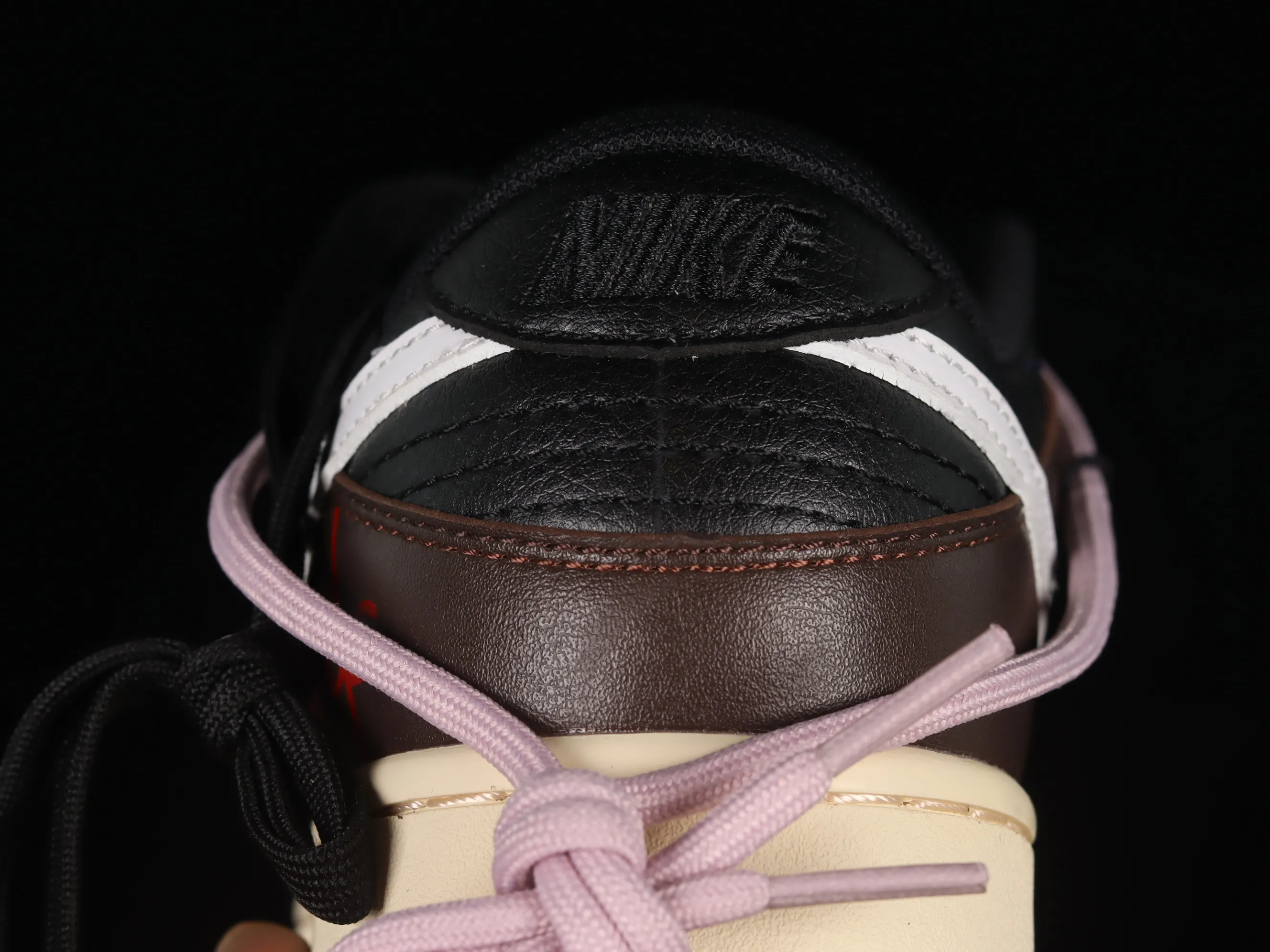 All categories Nk SB Dunk series Nk SB Dunk Low low-top sneakers Nk Dunk Low dip-dyed black customized version of deconstructed strap casual sneakers DJ6188-002